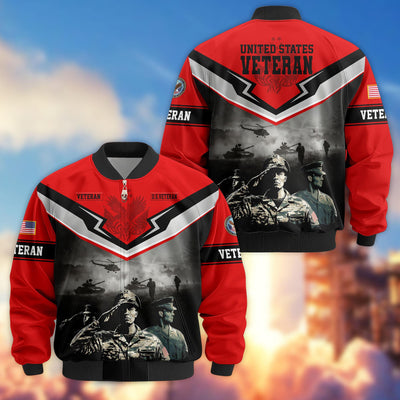 Premium Honoring All Who Served US Veterans Bomber Jacket, Gifts For US Veterans