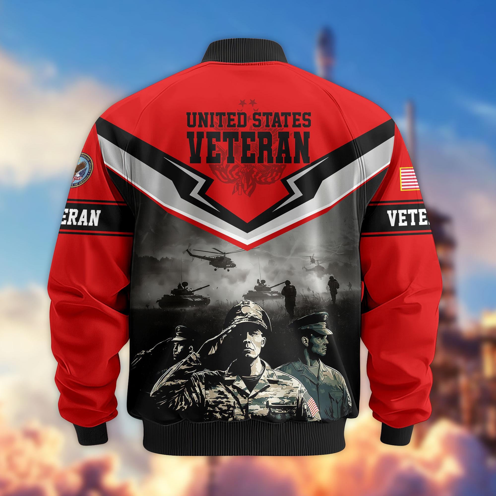 Premium Honoring All Who Served US Veterans Bomber Jacket, Gifts For US Veterans