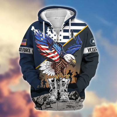 Premium Honoring All Who Served US Veterans Zip Hoodie, Gifts For US Veterans