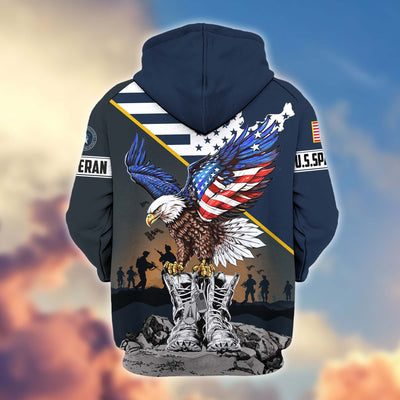 Premium Honoring All Who Served US Veterans Zip Hoodie, Gifts For US Veterans