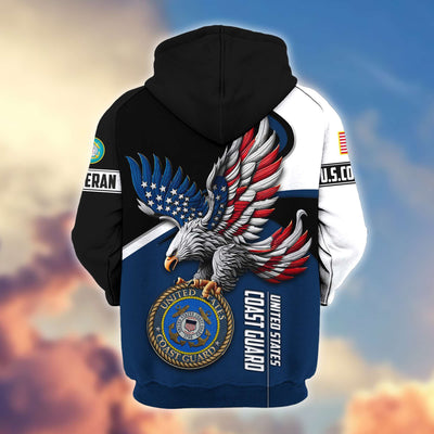 Premium US Veterans Zip Hoodie, Gifts For US Veterans