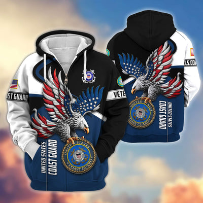 Premium US Veterans Zip Hoodie, Gifts For US Veterans