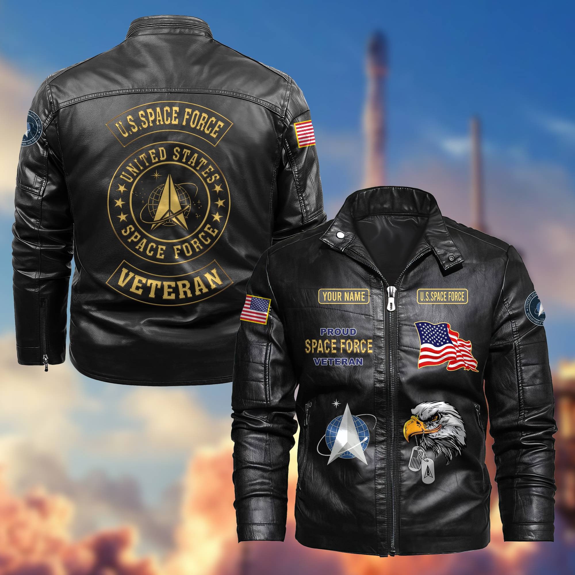 Premium Personalized US Veterans Leather Jackets, Gifts For US Veterans