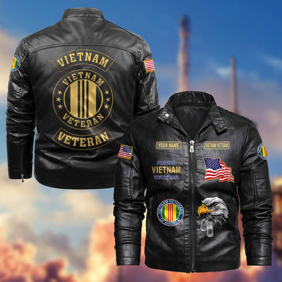 Premium Personalized US Veterans Leather Jackets, Gifts For US Veterans