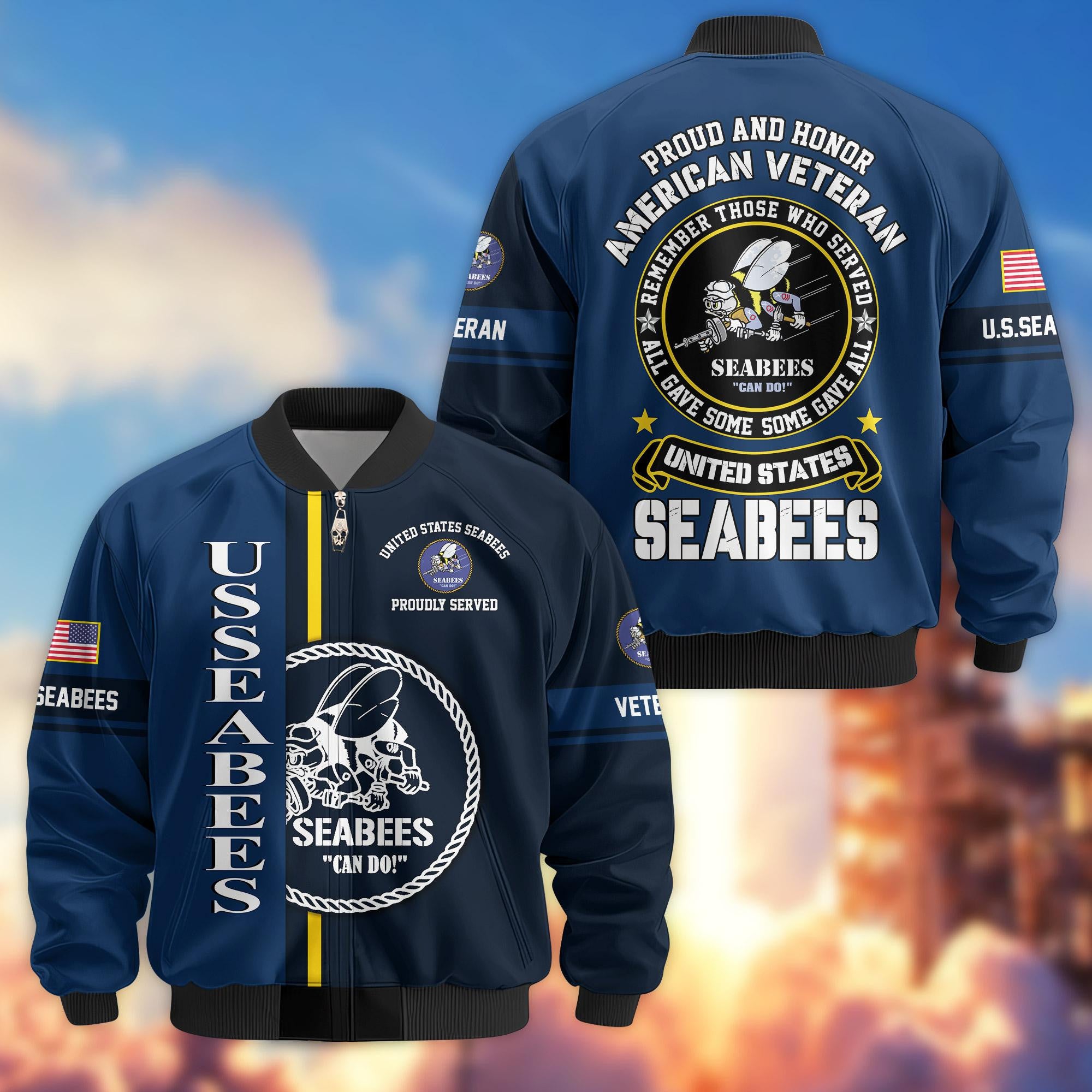 Premium Proudly Served US Veterans Bomber Jacket, Gifts For US Veterans
