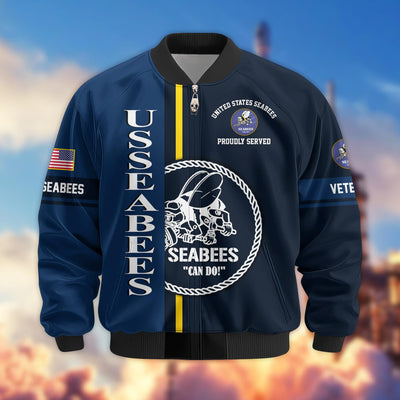 Premium Proudly Served US Veterans Bomber Jacket, Gifts For US Veterans
