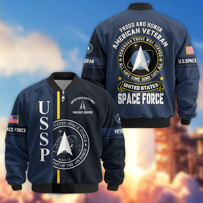 Premium Proudly Served US Veterans Bomber Jacket, Gifts For US Veterans