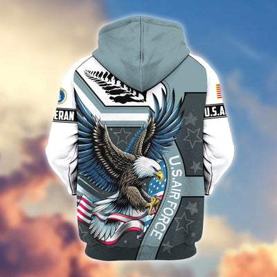 Premium Honoring All Who Served US Veterans Zip Hoodie, Gifts For US Veterans