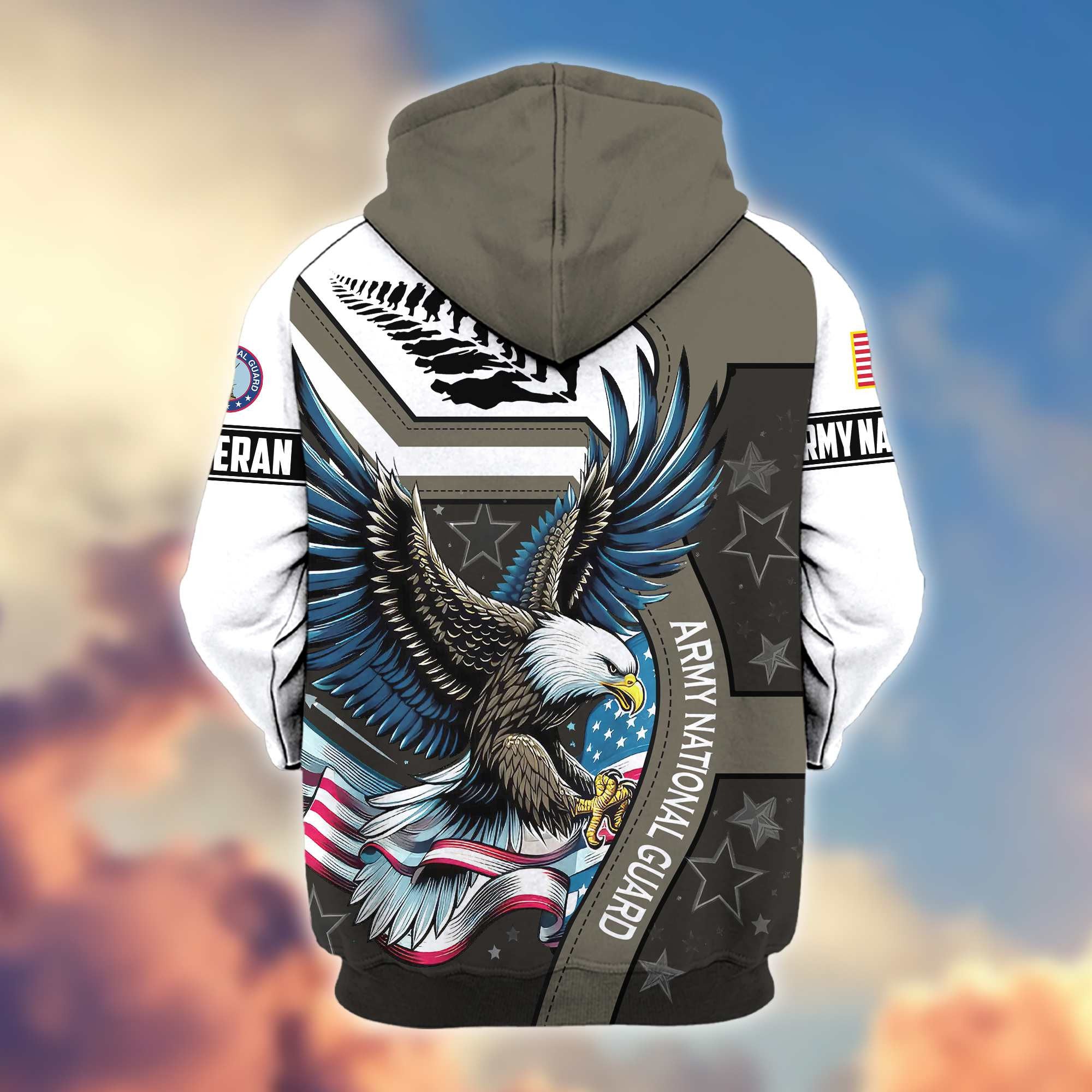 Premium Honoring All Who Served US Veterans Zip Hoodie, Gifts For US Veterans