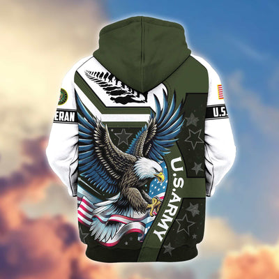 Premium Honoring All Who Served US Veterans Zip Hoodie, Gifts For US Veterans