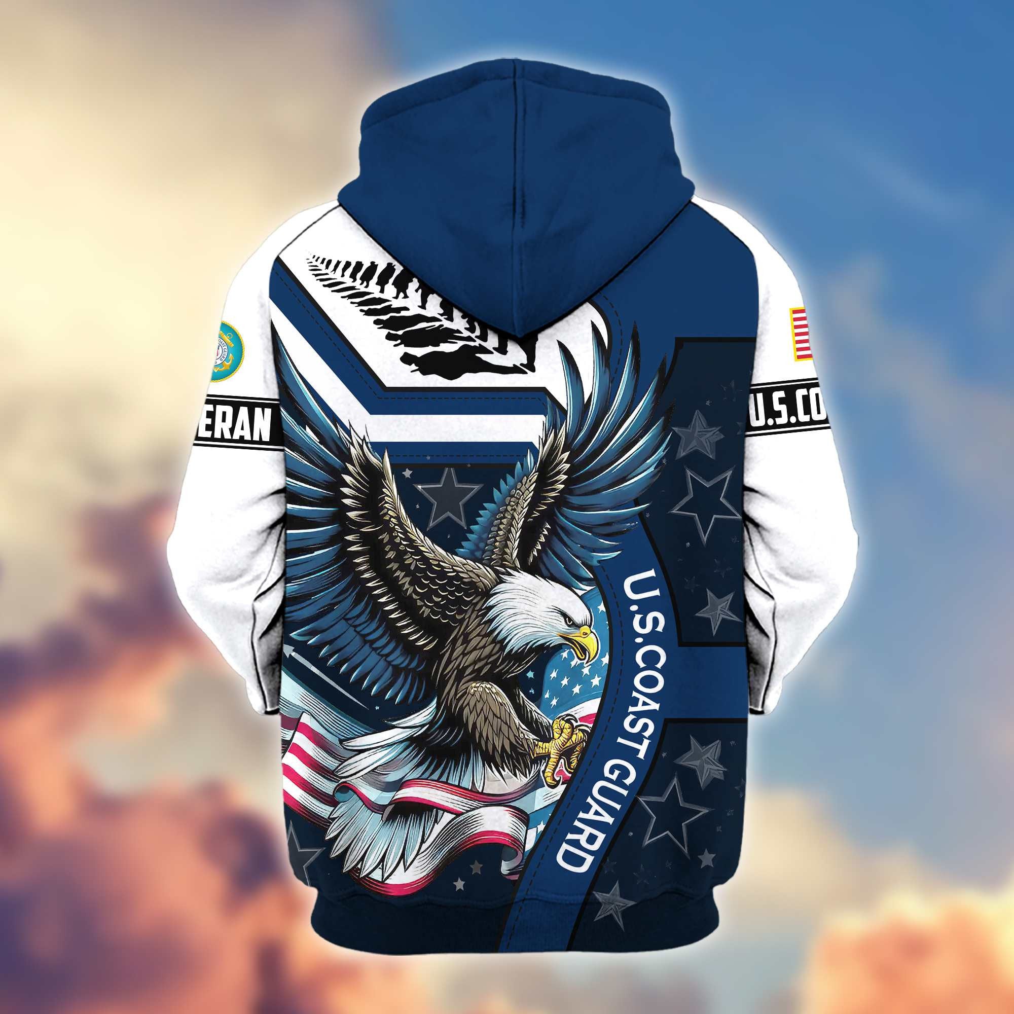 Premium Honoring All Who Served US Veterans Zip Hoodie, Gifts For US Veterans