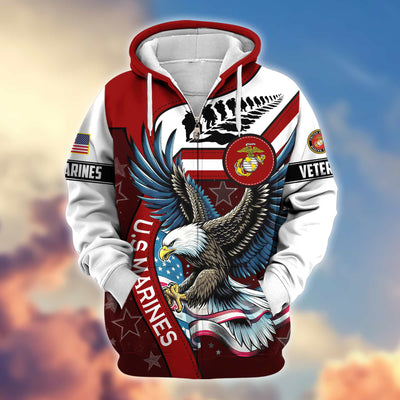 Premium Honoring All Who Served US Veterans Zip Hoodie, Gifts For US Veterans