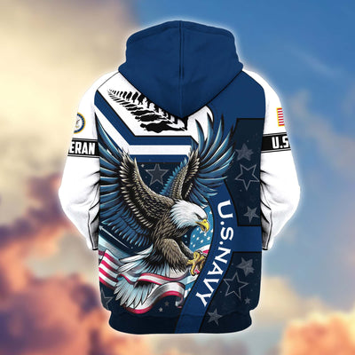 Premium Honoring All Who Served US Veterans Zip Hoodie, Gifts For US Veterans