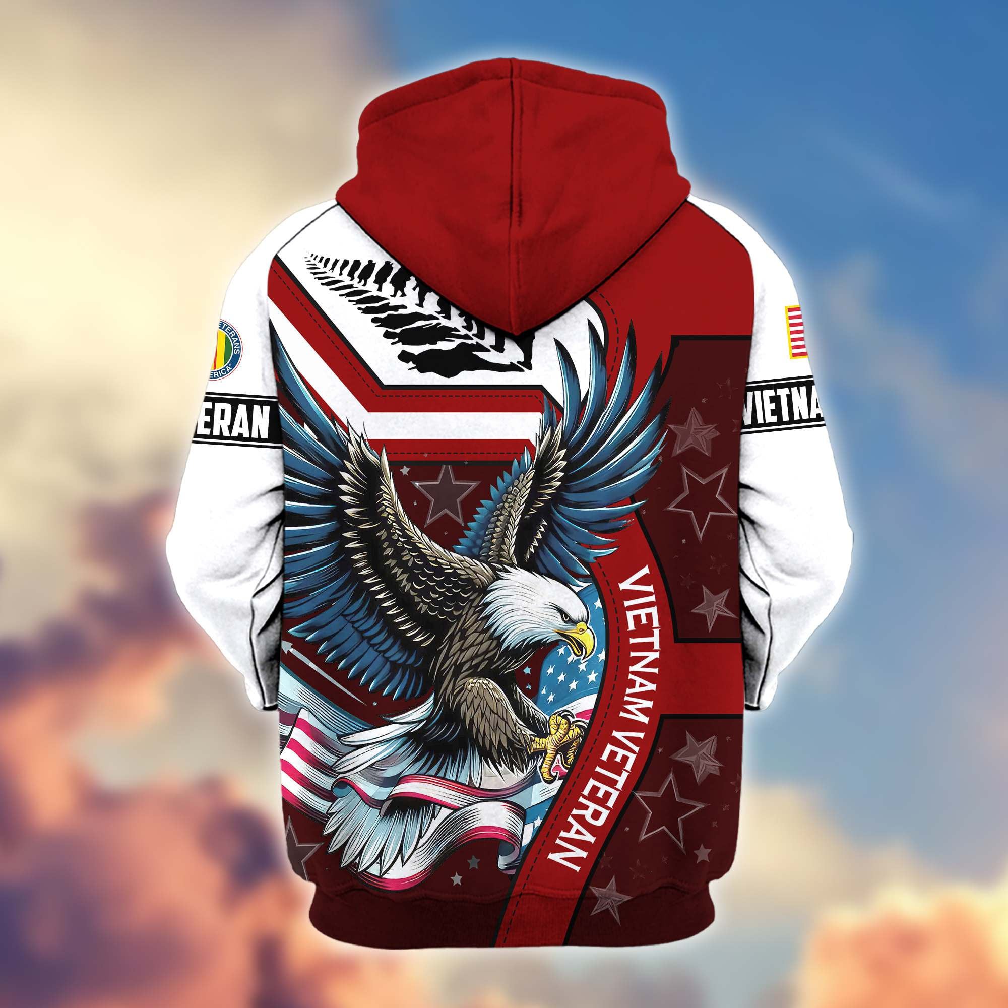 Premium Honoring All Who Served US Veterans Zip Hoodie, Gifts For US Veterans