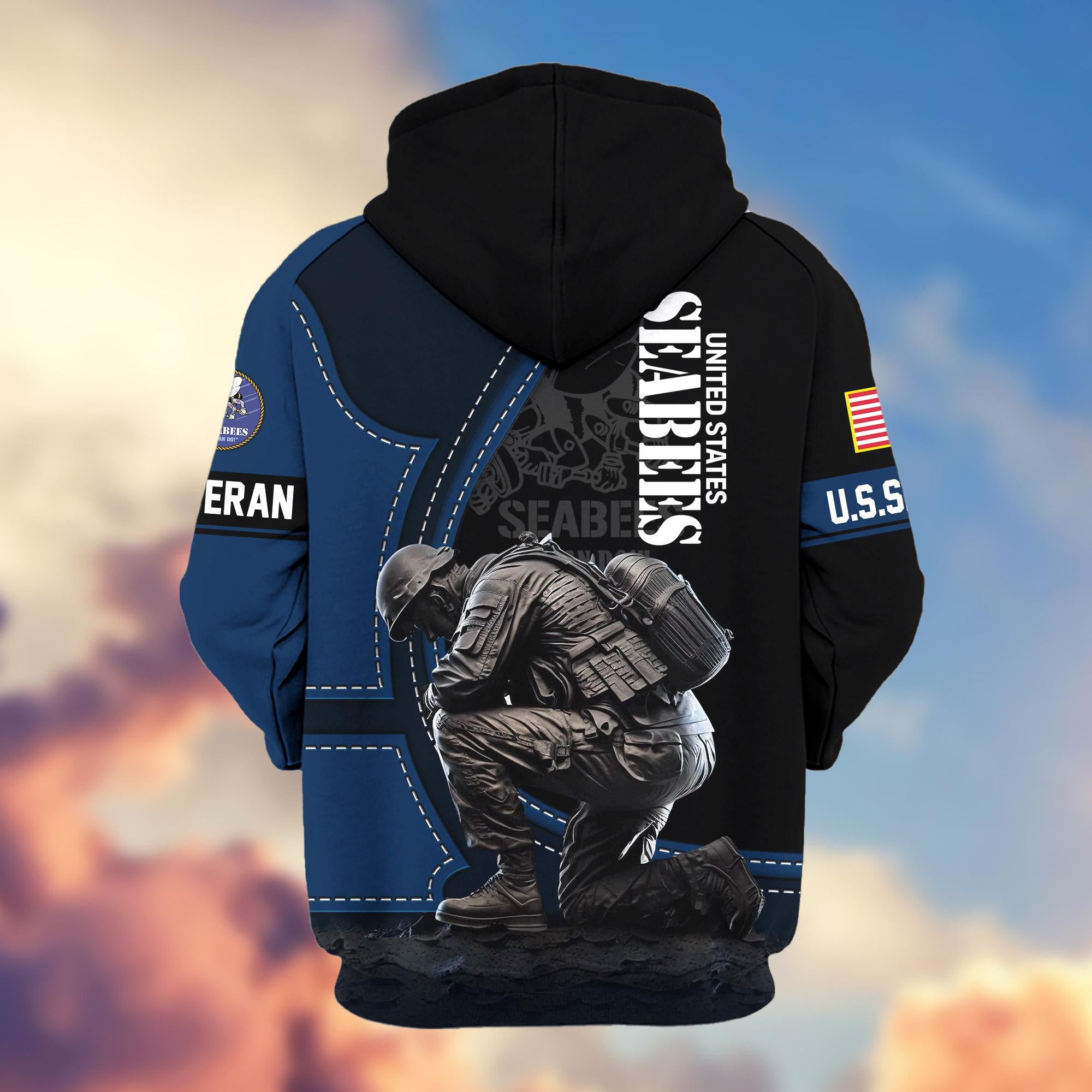 Premium US Veterans Zip Hoodie, Gifts For US Veterans