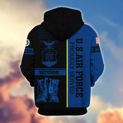 Premium US Veterans Zip Hoodie, Gifts For US Veterans Gifts On Father's Day, Armed Force Day, Independence Day, Veterans Day.