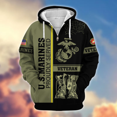 Premium US Veterans Zip Hoodie, Gifts For US Veterans Gifts On Father's Day, Armed Force Day, Independence Day, Veterans Day.