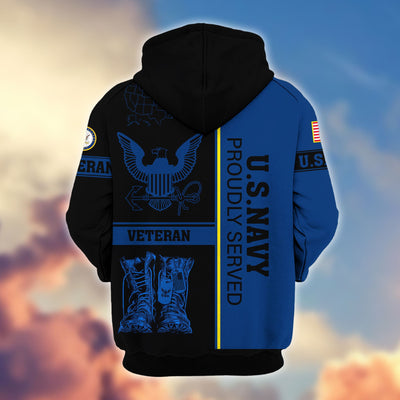 Premium US Veterans Zip Hoodie, Gifts For US Veterans Gifts On Father's Day, Armed Force Day, Independence Day, Veterans Day.