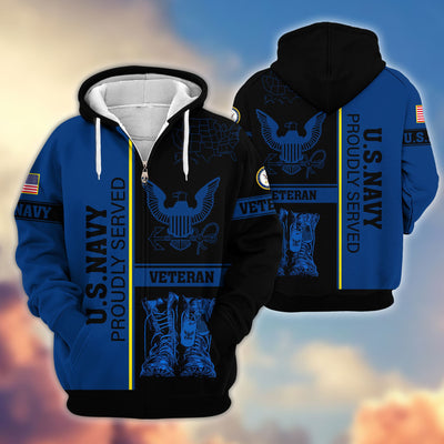 Premium US Veterans Zip Hoodie, Gifts For US Veterans Gifts On Father's Day, Armed Force Day, Independence Day, Veterans Day.