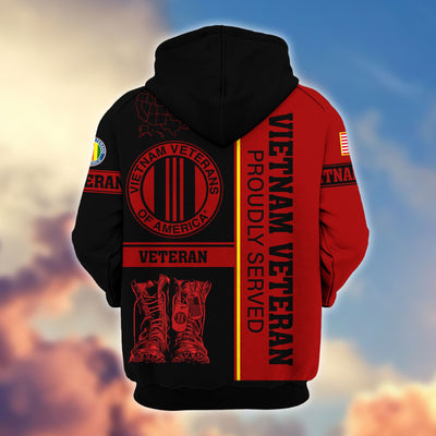 Premium US Veterans Zip Hoodie, Gifts For US Veterans Gifts On Father's Day, Armed Force Day, Independence Day, Veterans Day.