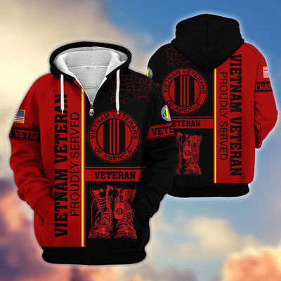 Premium US Veterans Zip Hoodie, Gifts For US Veterans Gifts On Father's Day, Armed Force Day, Independence Day, Veterans Day.