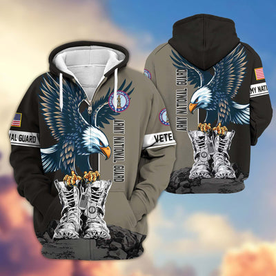 Premium US Veterans Zip Hoodie, Gifts For US Veterans, Gifts For Dad, Gifts On Armed Force Day, Independence Day, Veterans Day.