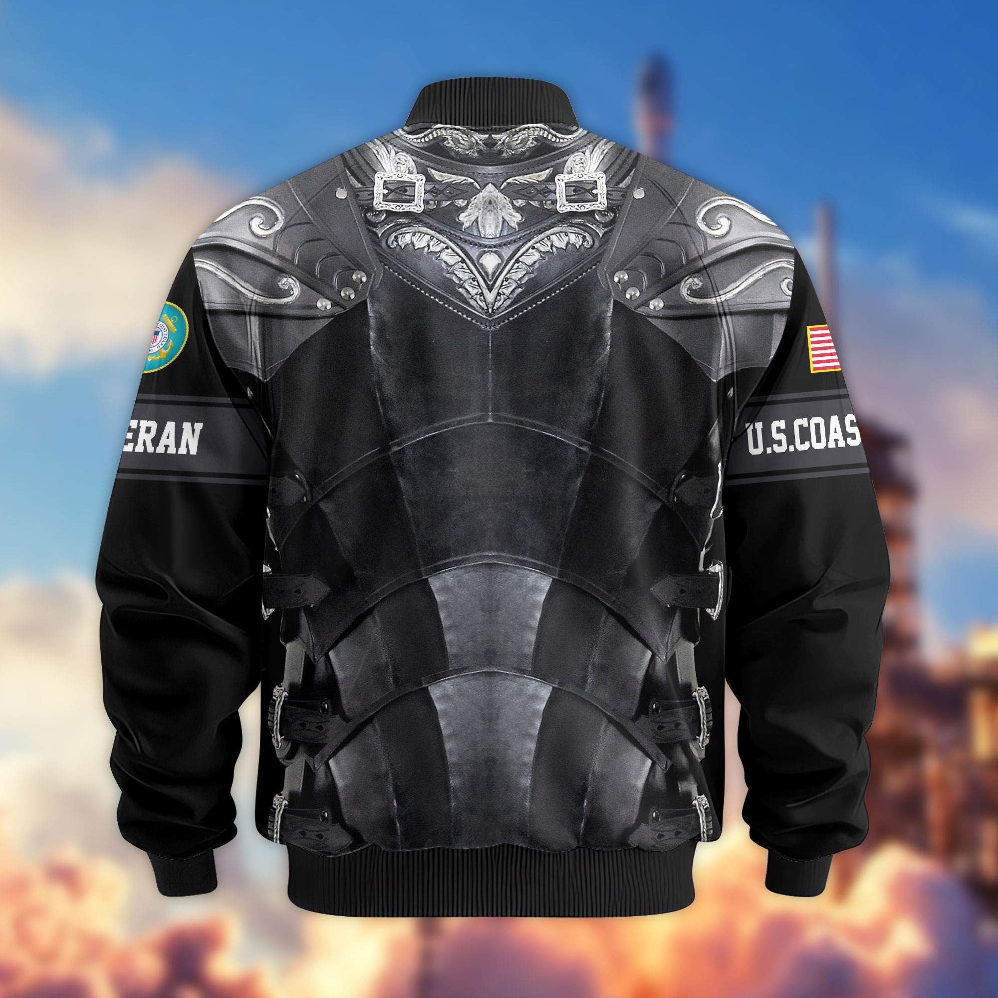 Premium US Veterans Bomber Jacket, Gifts For US Veterans, Gifts On Father's Day, Armed Force Day, Independence Day, Veterans Day.