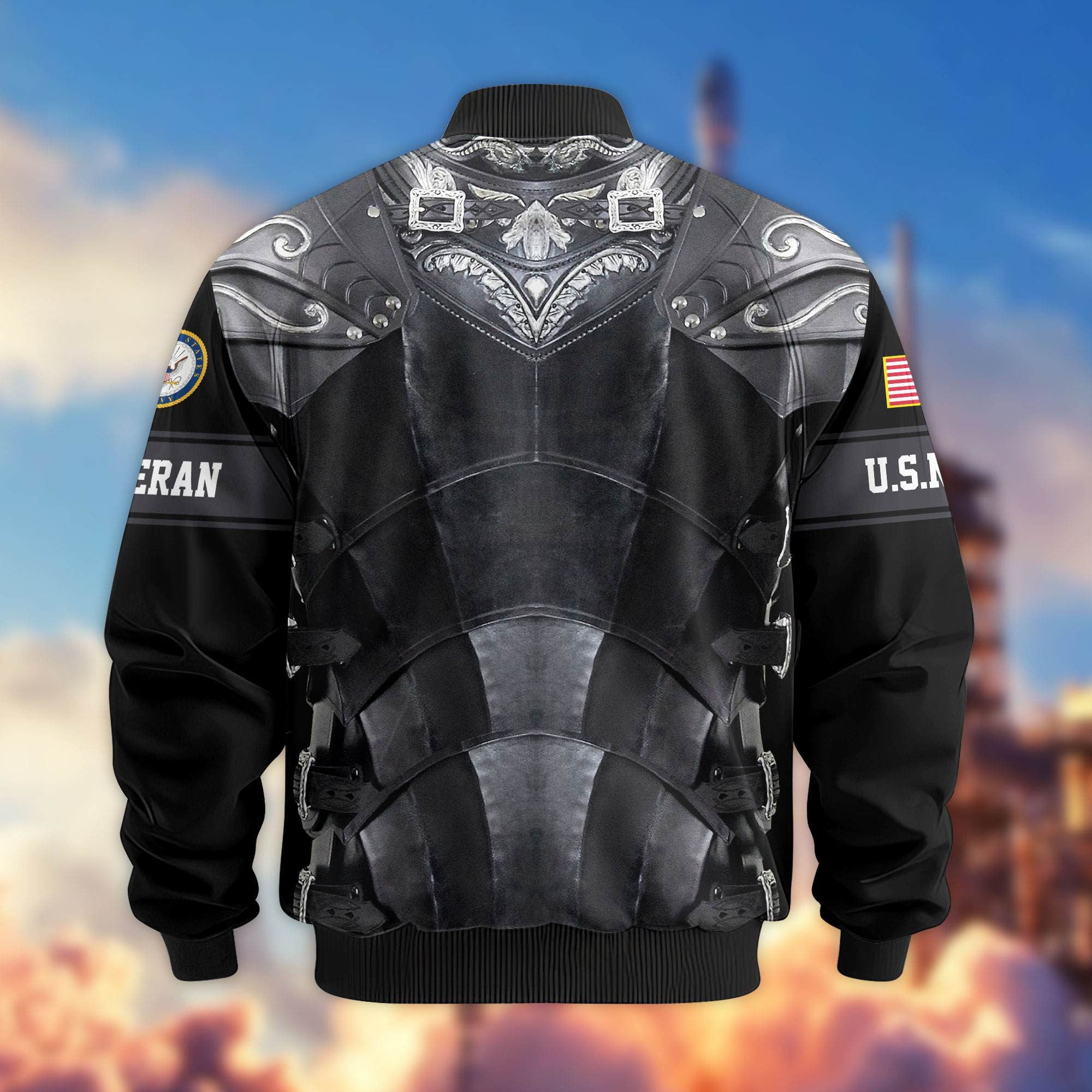 Premium US Veterans Bomber Jacket, Gifts For US Veterans, Gifts On Father's Day, Armed Force Day, Independence Day, Veterans Day.