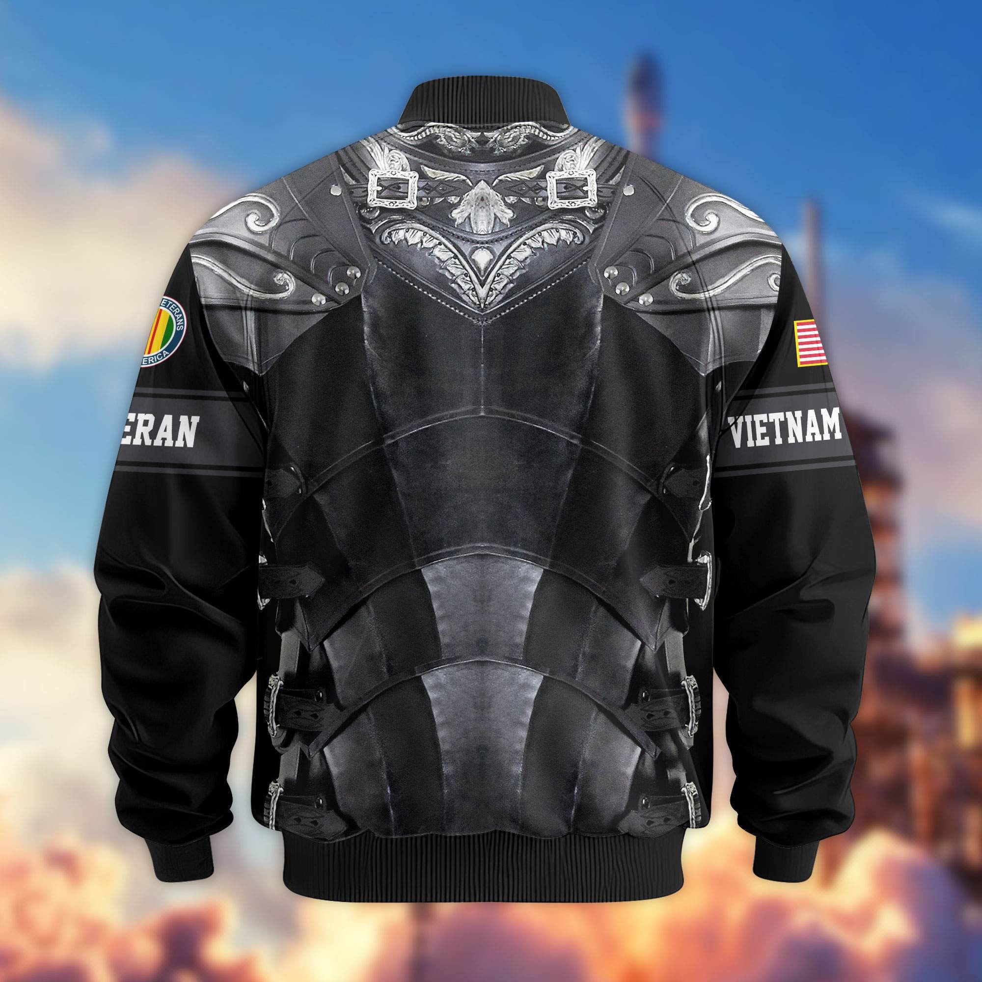 Premium US Veterans Bomber Jacket, Gifts For US Veterans, Gifts On Father's Day, Armed Force Day, Independence Day, Veterans Day.