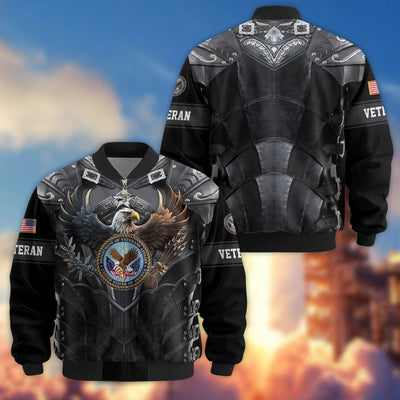 Premium US Veterans Bomber Jacket, Gifts For US Veterans, Gifts On Father's Day, Armed Force Day, Independence Day, Veterans Day.