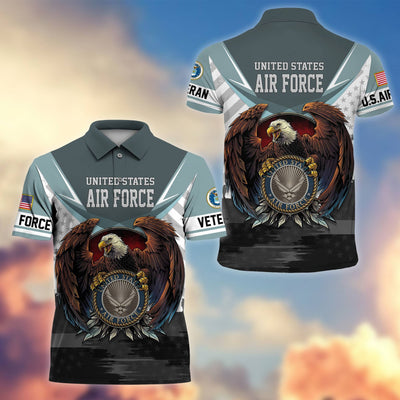 Premium US Veterans Polo Shirt, Gifts For US Veterans, Gifts On Father's Day, Armed Force Day, Independence Day, Veterans Day.