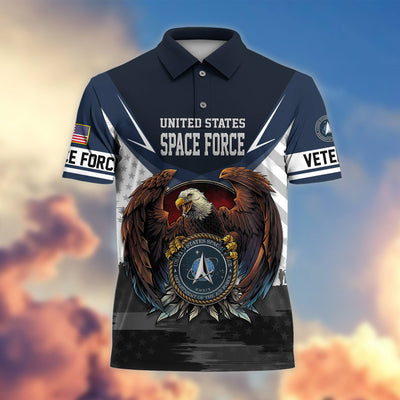 Premium US Veterans Polo Shirt, Gifts For US Veterans, Gifts On Father's Day, Armed Force Day, Independence Day, Veterans Day.