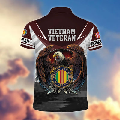 Premium US Veterans Polo Shirt, Gifts For US Veterans, Gifts On Father's Day, Armed Force Day, Independence Day, Veterans Day.