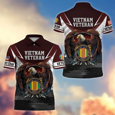 Premium US Veterans Polo Shirt, Gifts For US Veterans, Gifts On Father's Day, Armed Force Day, Independence Day, Veterans Day.