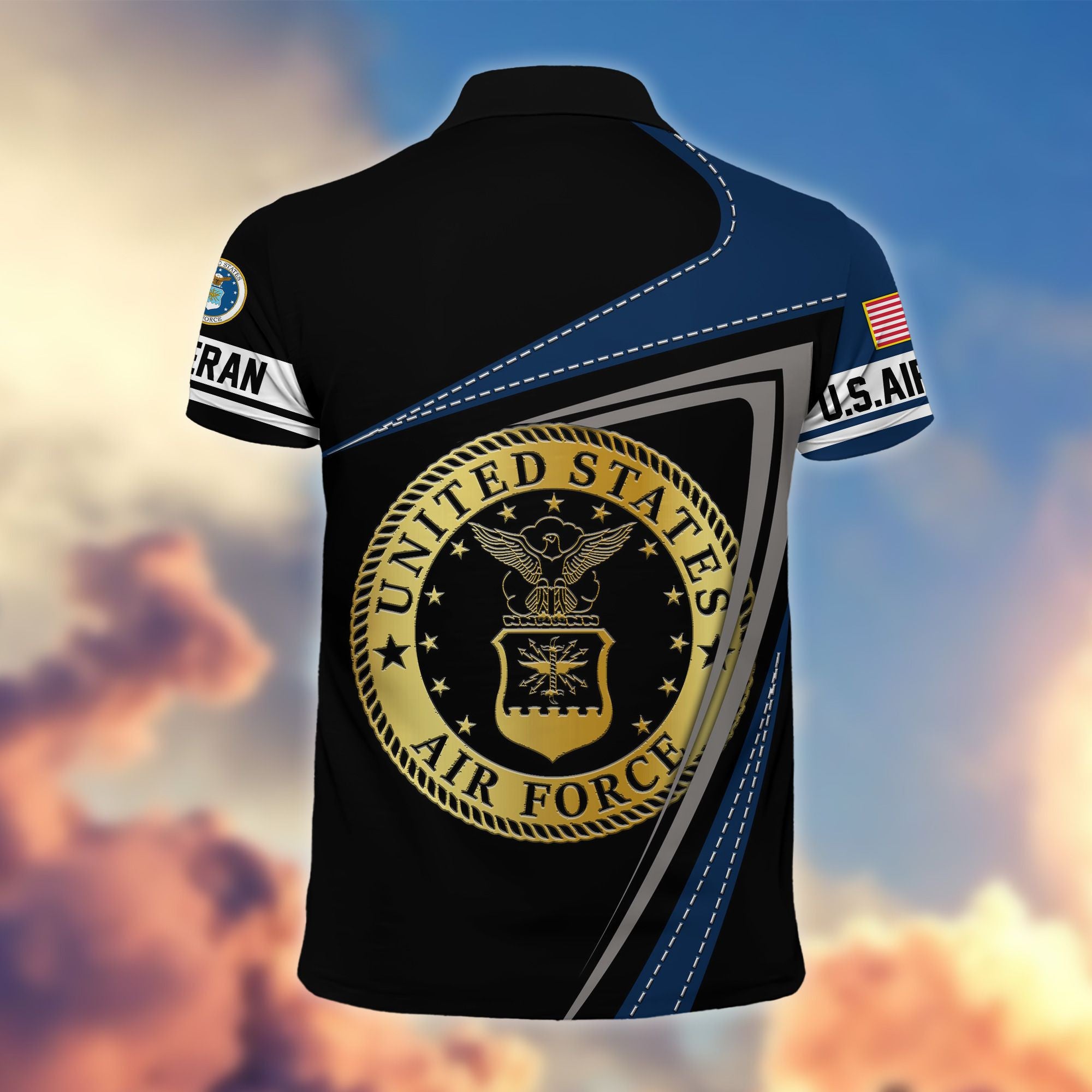 Premium US Veterans Polo Shirt, Gifts For US Veterans, Gifts On Father's Day, Independence Day, Veterans Day.