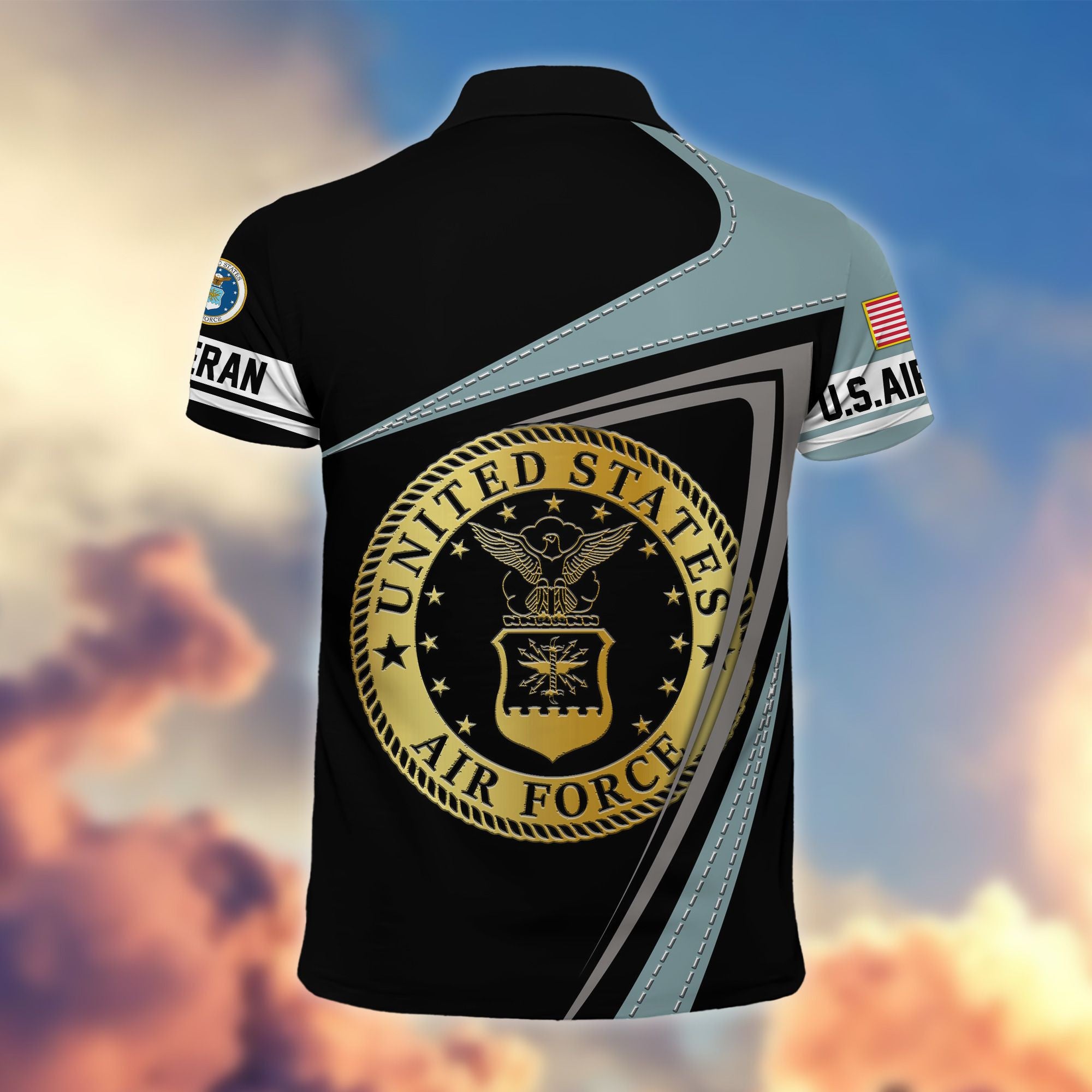 Premium US Veterans Polo Shirt, Gifts For US Veterans, Gifts On Father's Day, Independence Day, Veterans Day.