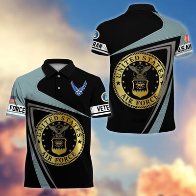 Premium US Veterans Polo Shirt, Gifts For US Veterans, Gifts On Father's Day, Independence Day, Veterans Day.