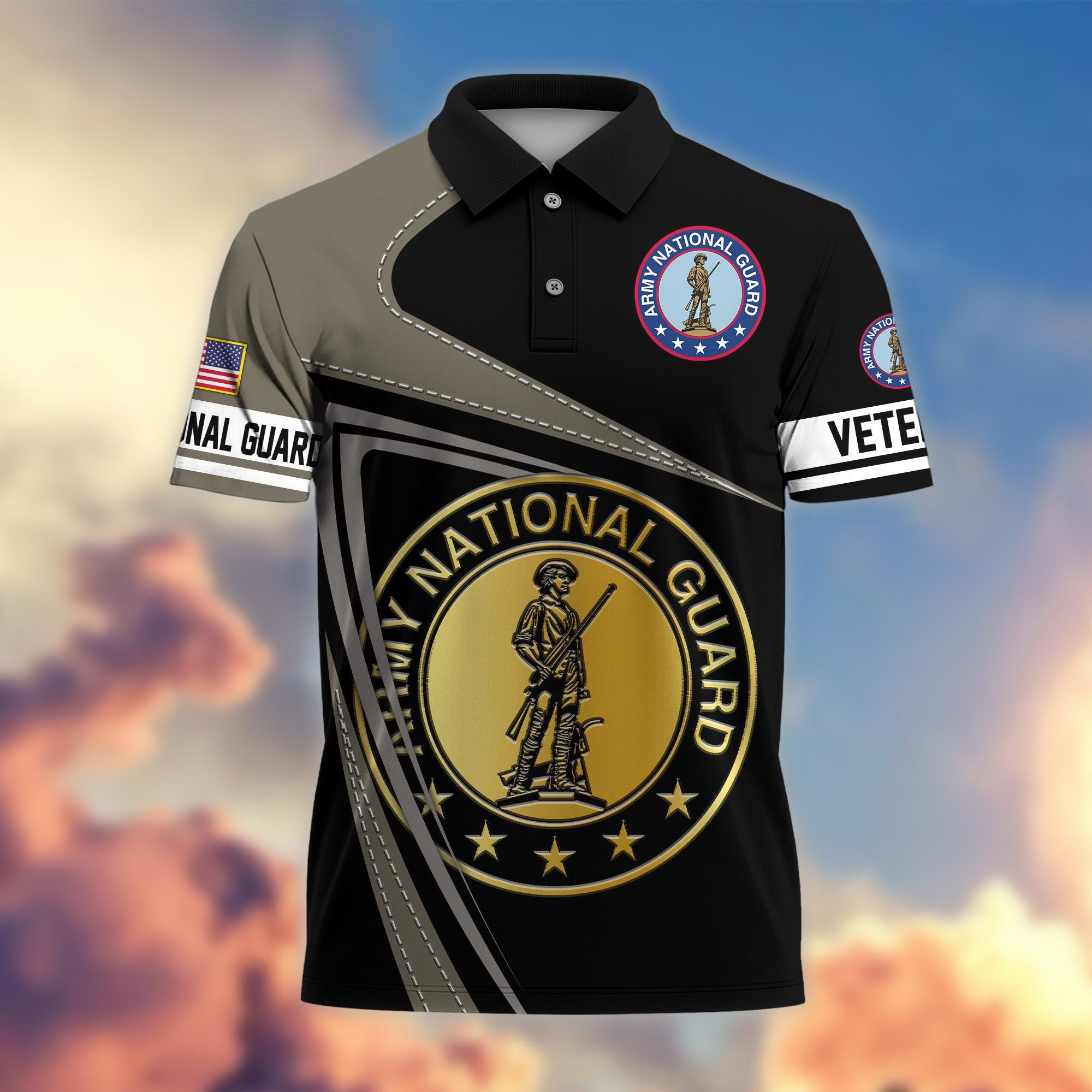 Premium US Veterans Polo Shirt, Gifts For US Veterans, Gifts On Father's Day, Independence Day, Veterans Day.