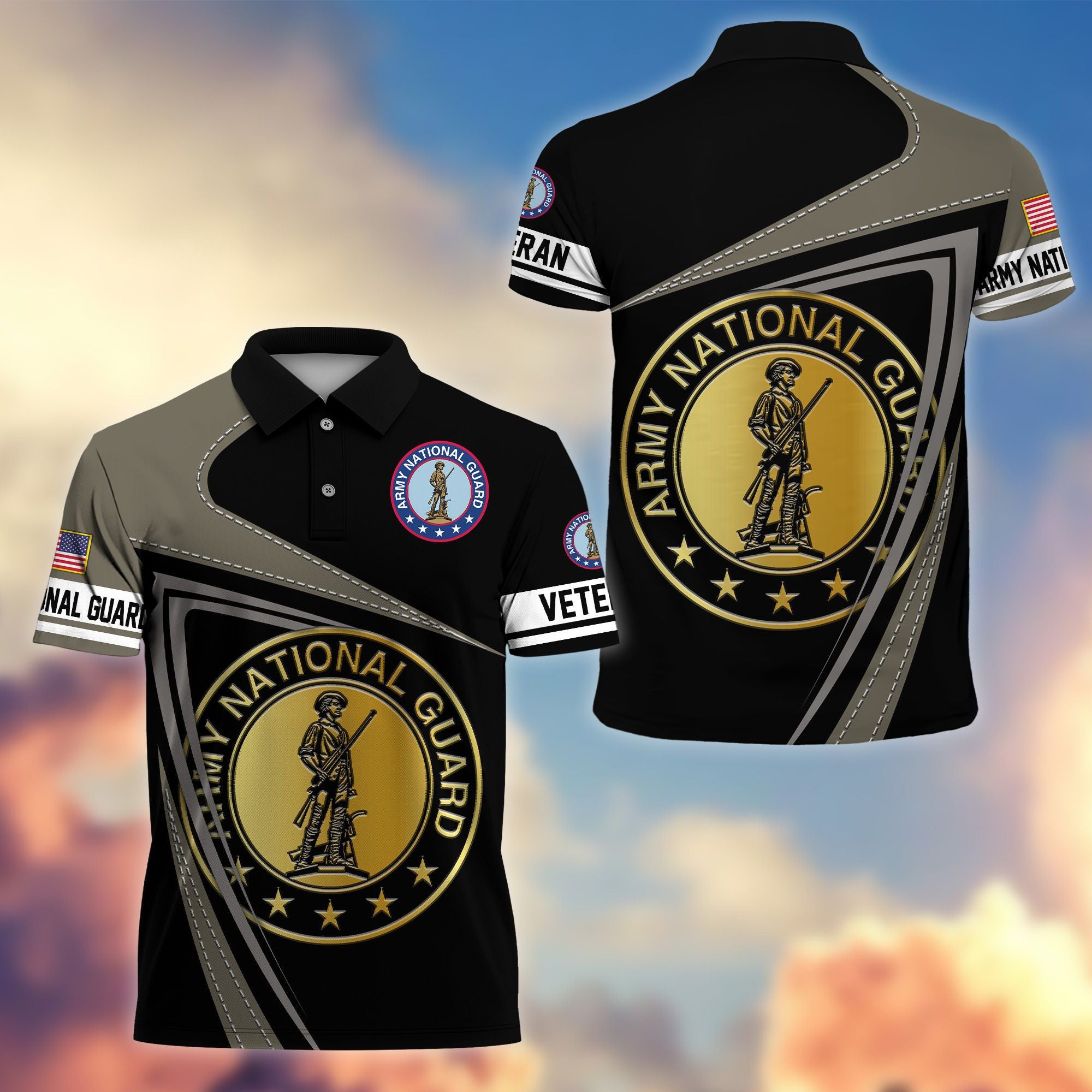 Premium US Veterans Polo Shirt, Gifts For US Veterans, Gifts On Father's Day, Independence Day, Veterans Day.