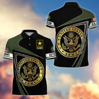 Premium US Veterans Polo Shirt, Gifts For US Veterans, Gifts On Father's Day, Independence Day, Veterans Day.