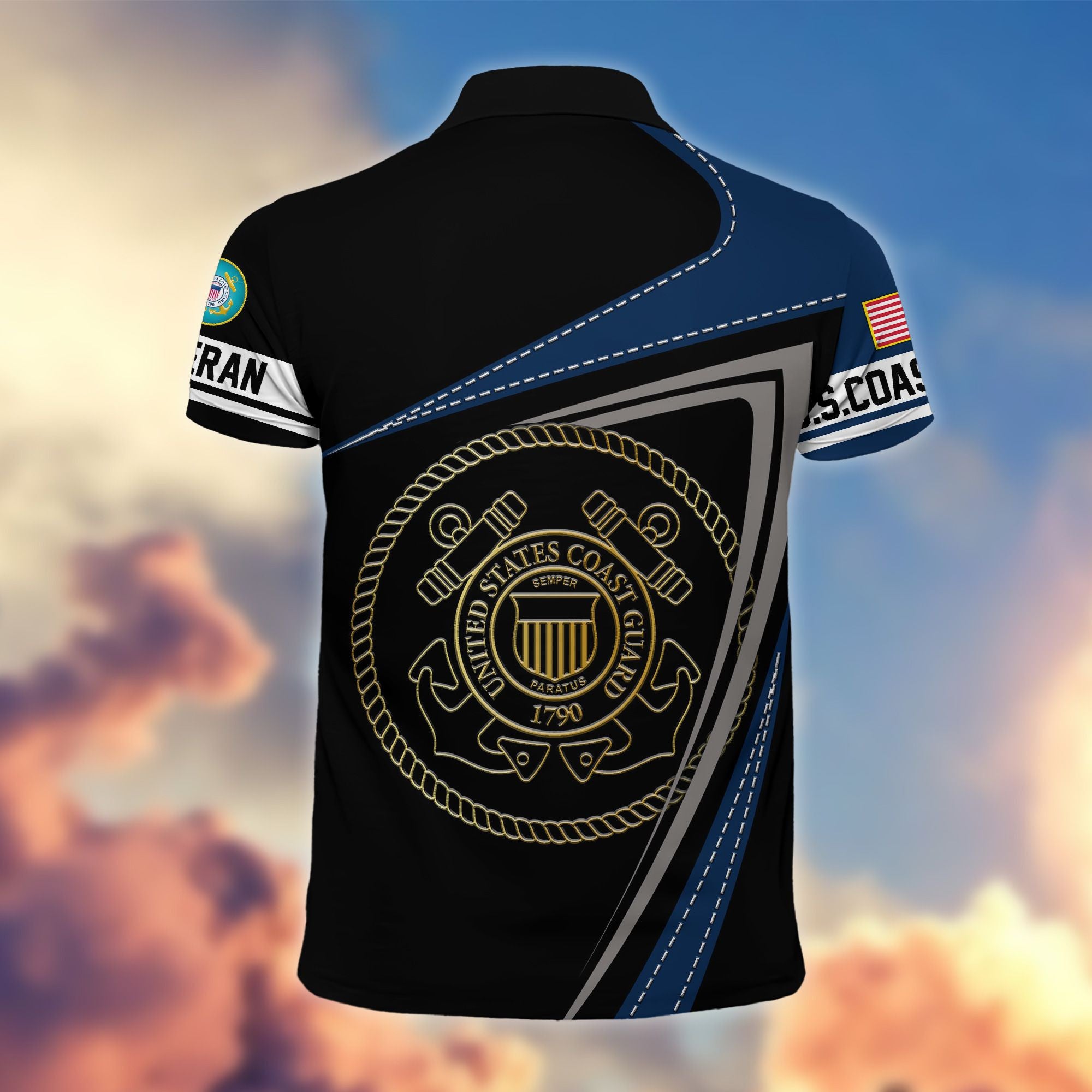 Premium US Veterans Polo Shirt, Gifts For US Veterans, Gifts On Father's Day, Independence Day, Veterans Day.