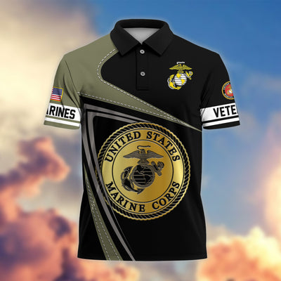 Premium US Veterans Polo Shirt, Gifts For US Veterans, Gifts On Father's Day, Independence Day, Veterans Day.