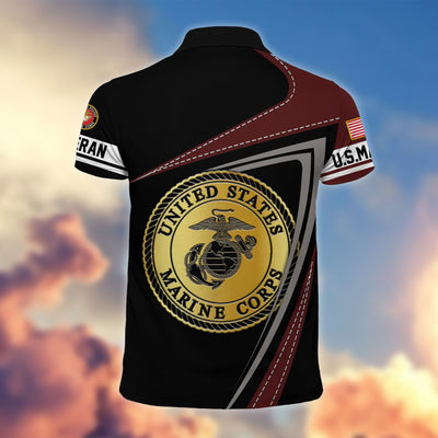 Premium US Veterans Polo Shirt, Gifts For US Veterans, Gifts On Father's Day, Independence Day, Veterans Day.