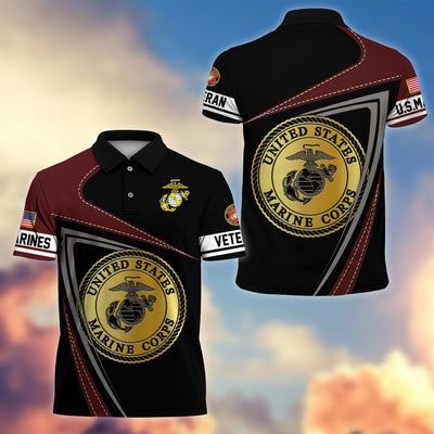 Premium US Veterans Polo Shirt, Gifts For US Veterans, Gifts On Father's Day, Independence Day, Veterans Day.