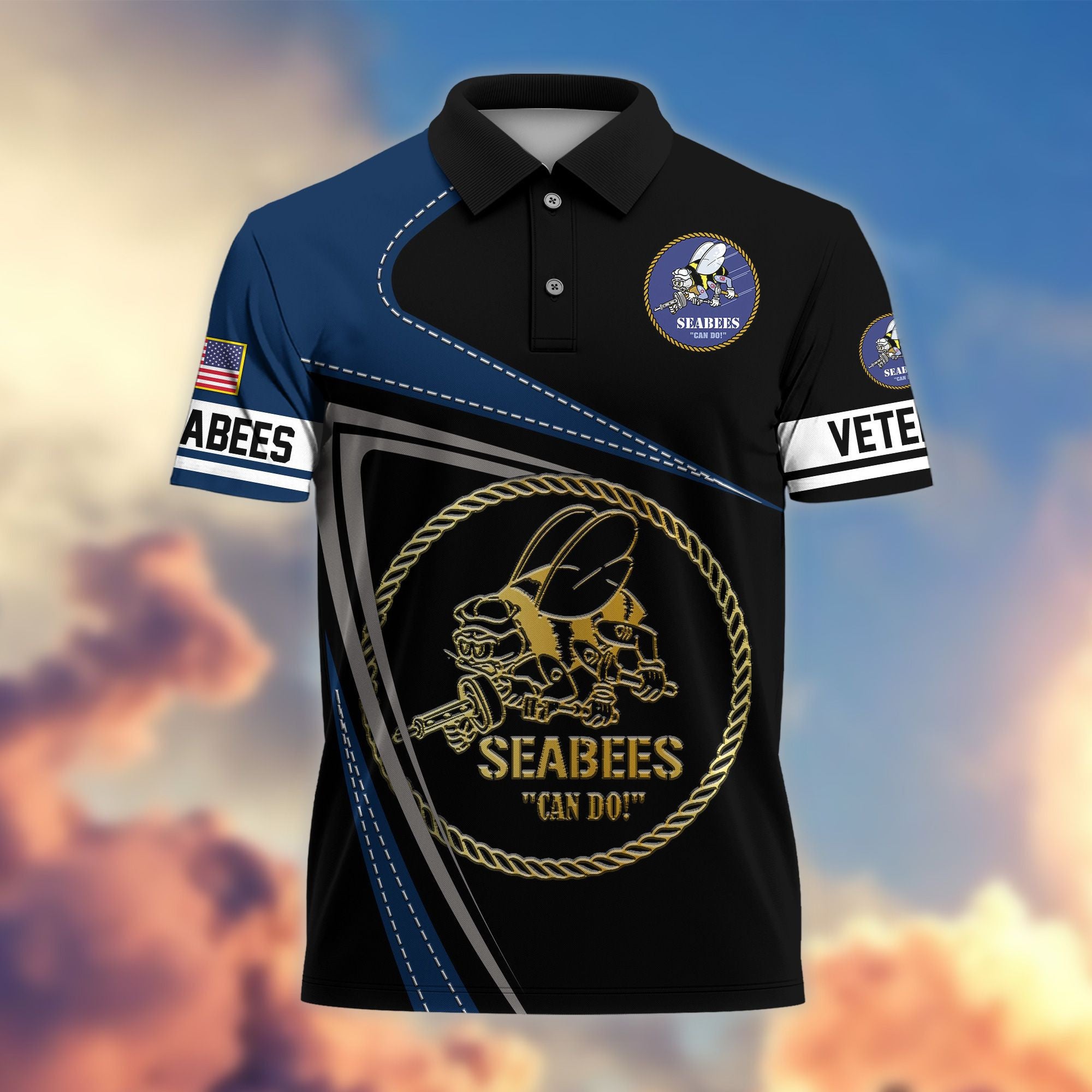 Premium US Veterans Polo Shirt, Gifts For US Veterans, Gifts On Father's Day, Independence Day, Veterans Day.