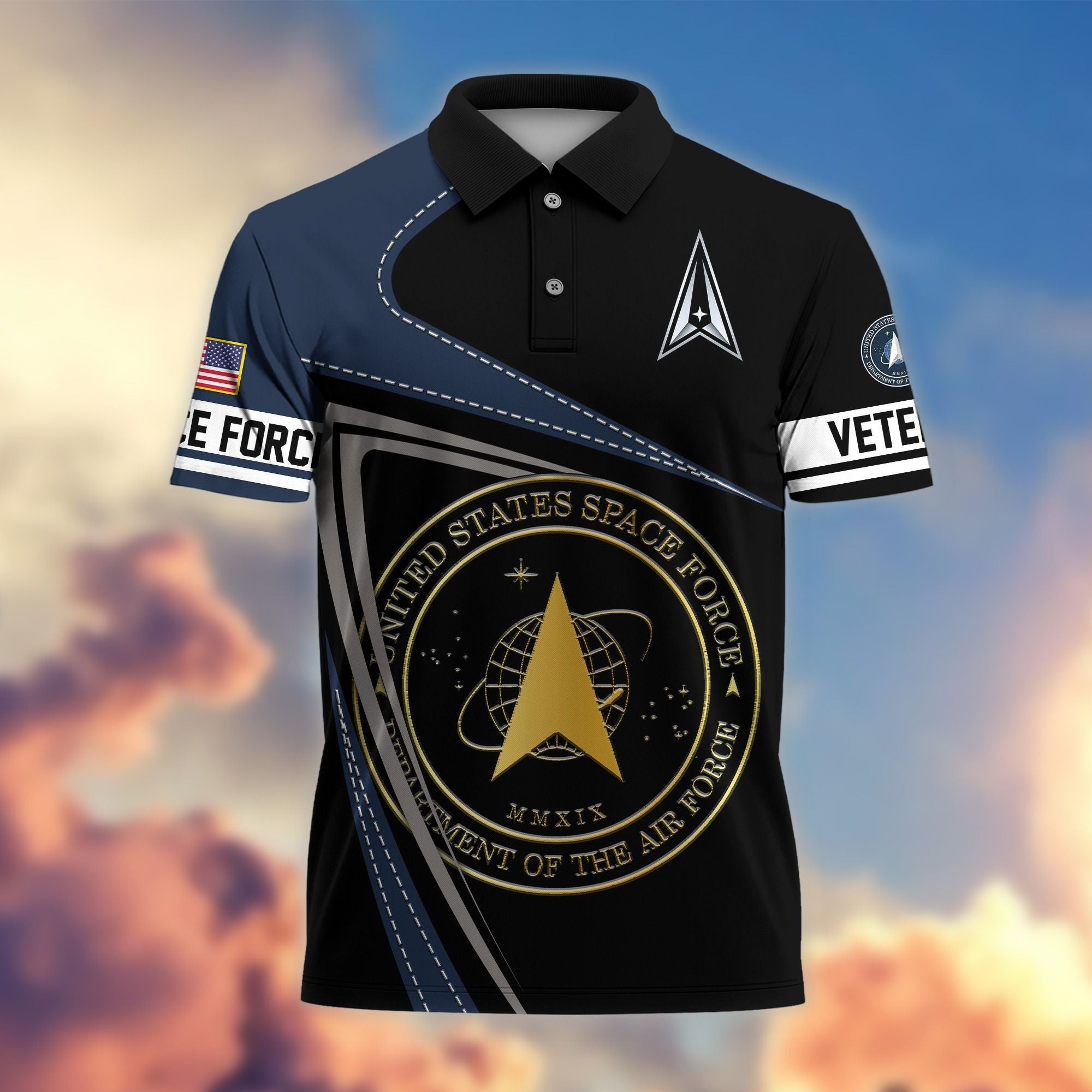 Premium US Veterans Polo Shirt, Gifts For US Veterans, Gifts On Father's Day, Independence Day, Veterans Day.