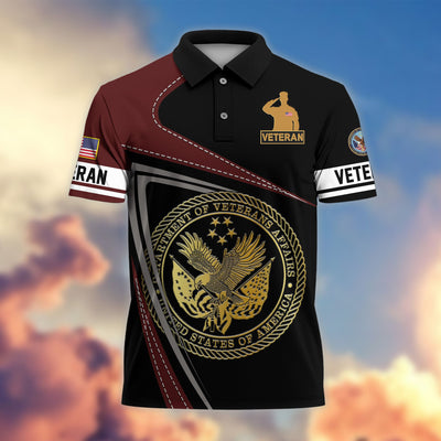Premium US Veterans Polo Shirt, Gifts For US Veterans, Gifts On Father's Day, Independence Day, Veterans Day.