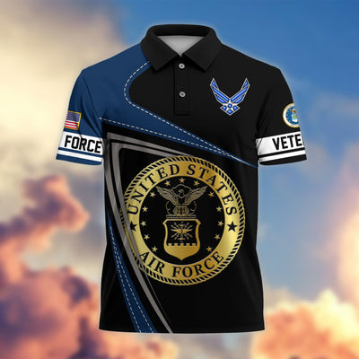 Premium US Veterans Polo Shirt, Gifts For US Veterans, Gifts On Father's Day, Independence Day, Veterans Day.