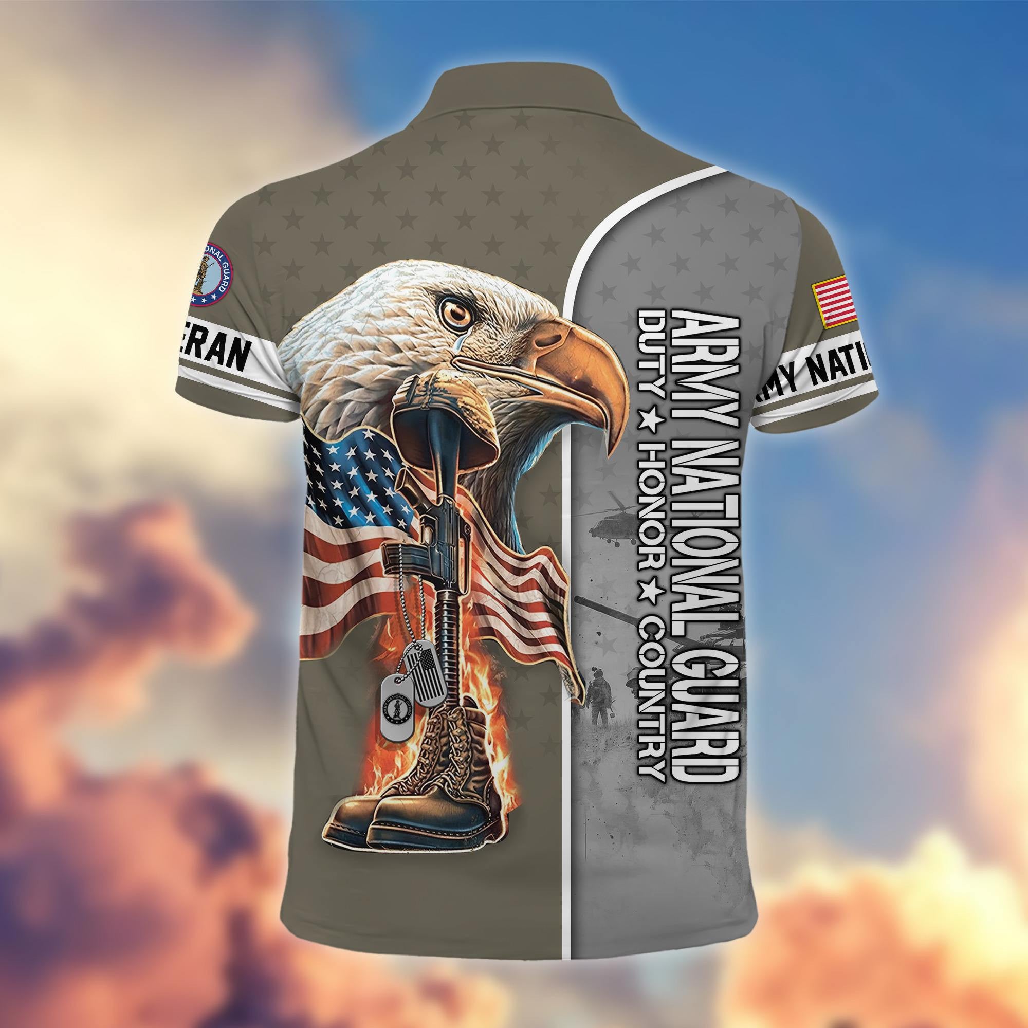 Premium US Veterans Polo Shirt, Gifts For US Veterans, Gifts On Father's Day, Independence Day, Veterans Day.
