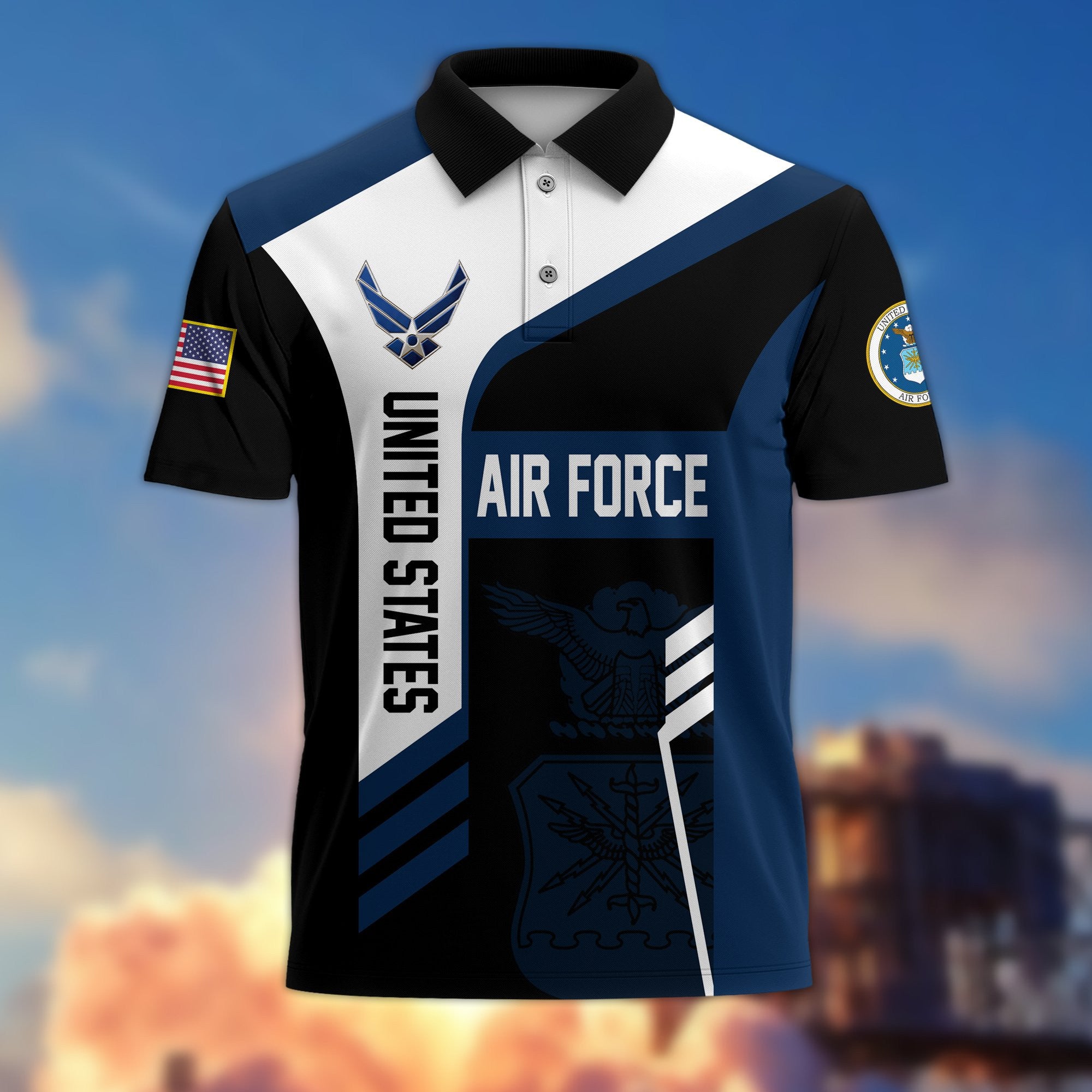 Premium US Veterans Polo Shirt, Gifts For Dad, For Husband, Gifts For US Veterans, Gifts On Father's Day, Independence Day, Veterans Day.